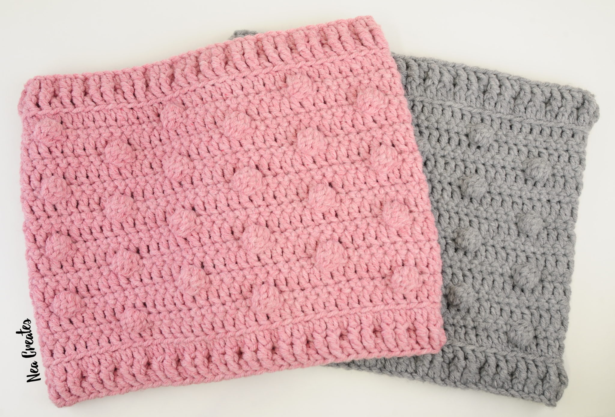 Bobble Stitch Cowl: Free Crochet Pattern - Nea Creates