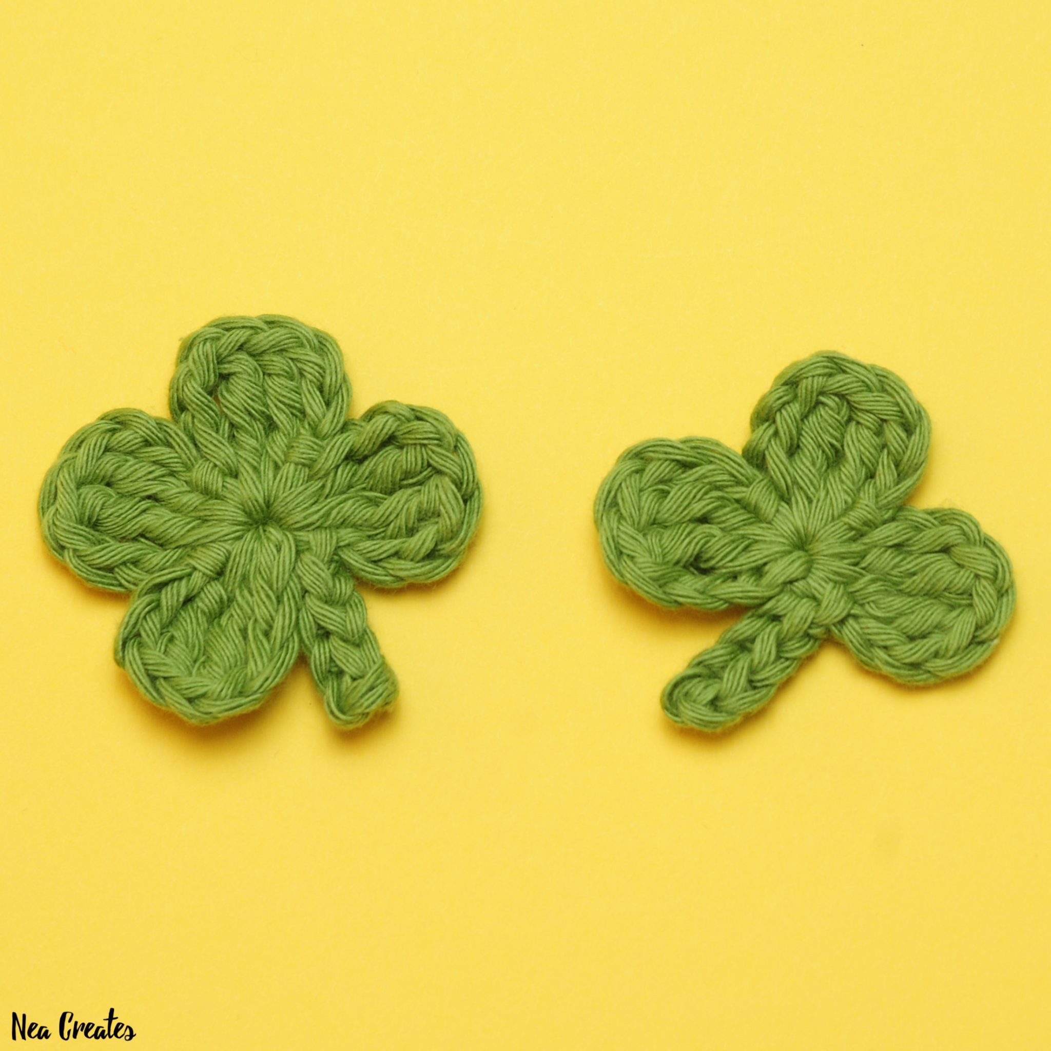 Clover Appliqué Free Crochet Pattern Nea Creates